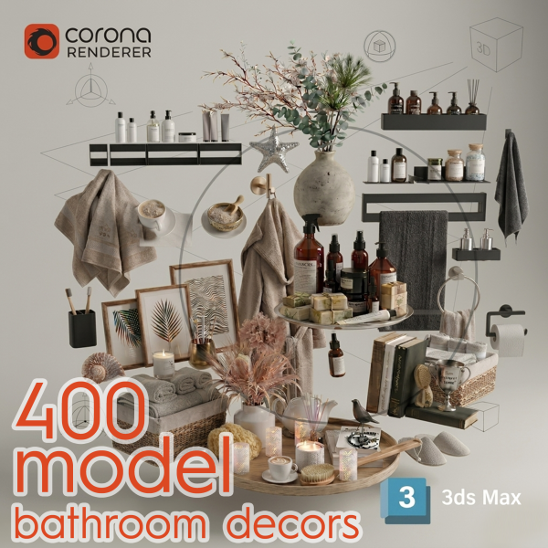 BATHROOM DECORS 3D MODEL ARCHIVE